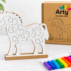 Rompecabezas de pony para pintar Arty Colorea Kids